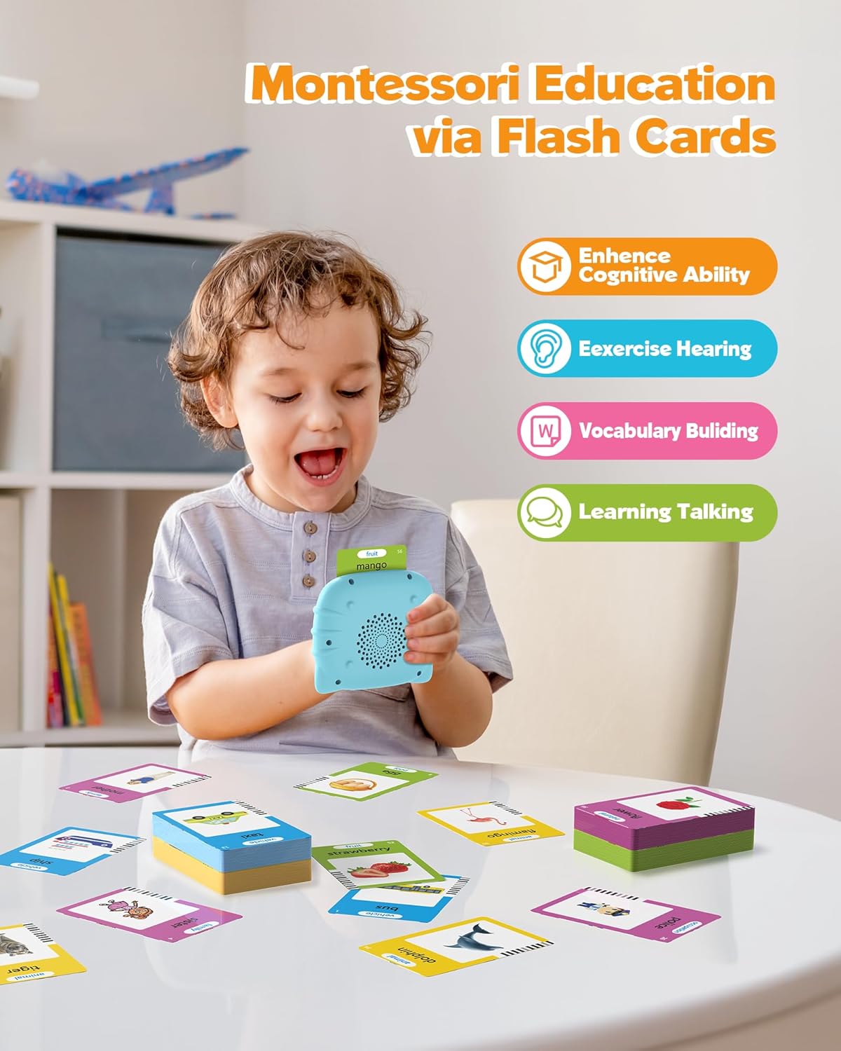 Talking Flash Cards for Toddlers 1-7 Year Olds