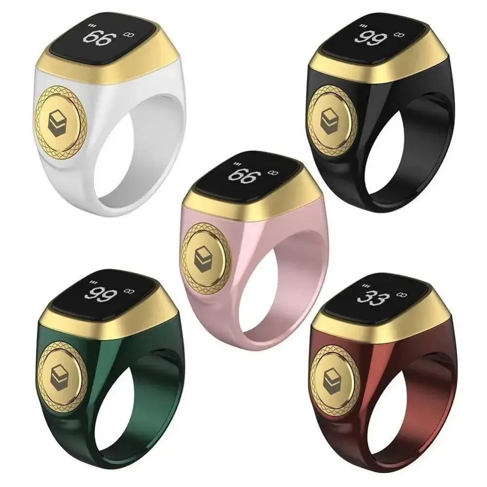 Smart Zikr Ring - OLED Display & Prayer Reminder